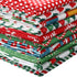 10 Pieces Christmas Cotton Fabric Squares Precut Quilting Fabric Patchwork Christmas Snowflake Print Red Green Fabric for Xmas Sewing Crafting DIY...