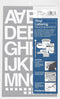 Chartpak Self-Adhesive Vinyl Capital Letters and Numbers, 1-1/2 Inches High, White, 45 per Pack (01046)...