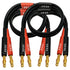 CESS-037-1f Banana Plug Male to Male Speaker Cable 12 Gauge 680 Strand Count Silicone Soft Wire, 2 Cables (1 Foot)...