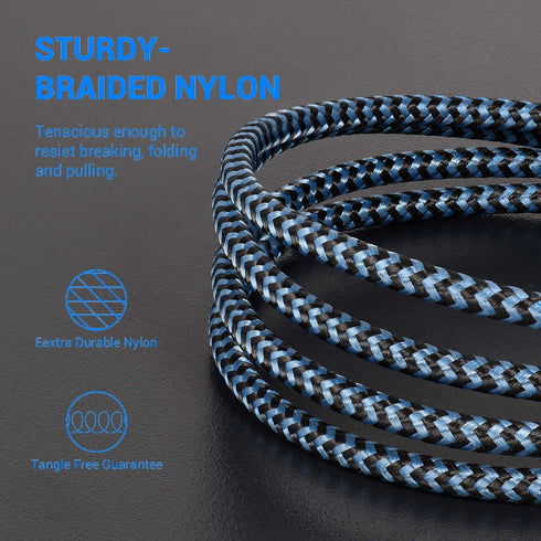 iPhone Charger, Sundix 3Pack 9ft Lightning Cable iPhone Charger Cable Nylon Braided Charging Cord Compatible iPhone 14/13/12/12Pro/12ProMax/11/11P...