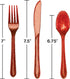 24-Piece Glitz Premium Plastic Cutlery Assortment, Red Glitter...