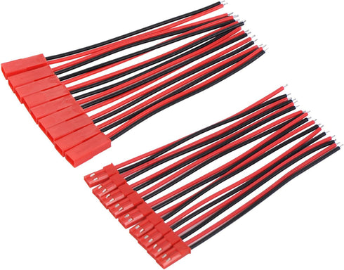 eBoot 20 Pairs 22 AWG JST Plug Connector 2 Pin Male Female Plug Connector Cable Wire for LED Lamp Strip RC Toys Battery, 4 Inch, 6 Inch...