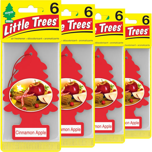 LITTLE TREES Air Fresheners Car Air Freshener. Hanging Tree Provides Long Lasting Scent for Auto or Home. Cinnamon Apple, 24 Air Fresheners...