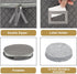 Stack Store Plus More China Storage Quilted Case for Dessert Plate, Bowls, Small Plate or Saucer - 8" W x 6" H - Gray - Includes 12 Felt Separator...