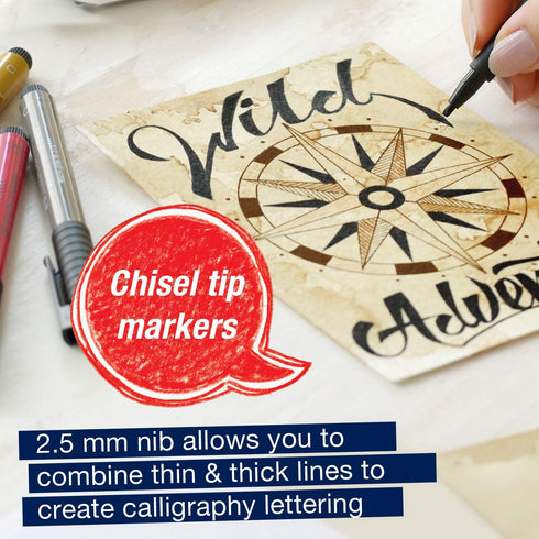 Faber-Castell Calligraphy Pitt Artist Pen Set - 6 Subtle Toned Calligraphy Pens...
