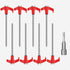 Tent Stakes Heavy Duty,8" Screw in Tent Stakes,8pc Ground Anchors Screw in with Hex Head Driver,Heavy Duty Threaded Tent Stakes,Tent Pegs Camping ...