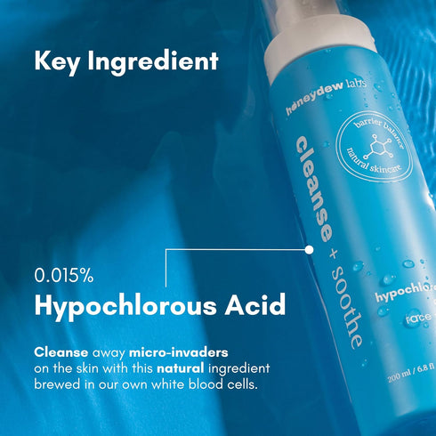 0.015% Hypochlorous Acid Spray - HOCL - Antibacterial Hypoallergenic Sensitive Skin Toner Cleanse, Soothe for Face and Body - Acne - Eczema - Post...