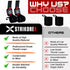 Wrist Straps for Weightlifting with Support for Men & Women 18", Gym Lifting Flexible Fit & Stiff Wrist Straps Workout Equipment,Powerlifting Stre...