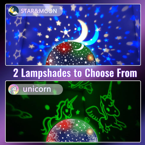 Night Light for Kids, Night Light Projector 7 Mode with Unicorn & Star, Kids Night Light Bedroom Decor Star Lights for Ceiling 360°Rotation, Gifts...