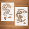 Chinese Dragon Stencils, 2 Pcs Chinese Loong Plastic Stencils Templates for Painting on Wood Canvas Wall 8.3"x11.7"...