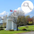 3pcs 1” Plastic Flag Pole Ring with Hook, Anti Wrap Flagpole Mounting Clip, Rustproof Adjustable Flag Pole Hardware Accessories for Various Outdoo...