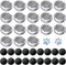 18 Pack Dog Scent Work Tins Training Kit Nose Work Magnetic Dots Scent Work Containers for Dogs Training Metal Box Smell Aluminum Cans with Lids (...