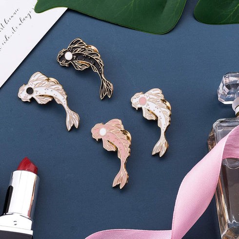 OIIKI 8PCS Enamel fish Brooches Pins, Lovely Fish Shaped Brooch, Cute Cartoon Pins for Backpacks, for Clothes Bags Jackets Hat Decorations DIY Jew...