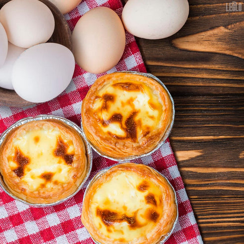 LEGLO 100 Pcs Disposable Egg Tart Tins - 2.9" Aluminum Mini Pie Tins, Quality and Durable Material, Easy to Use and Oven Safe, Moisture and Odor R...