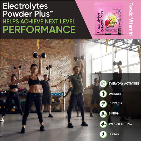 Electrolytes Powder Plus (50 Servings) Raspberry Lemonade Electrolyte Powder Zero Calorie Keto, 0 Sugar, No Maltodextrin,1000mg Potassium,120mg Ca...