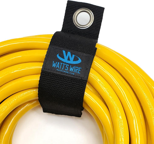 Heavy Duty Storage Straps - 6 Pack: 2 Medium, 2 Large, 2 XL - Extension Cord Ties - Storage Strap - By Watt's Wire...