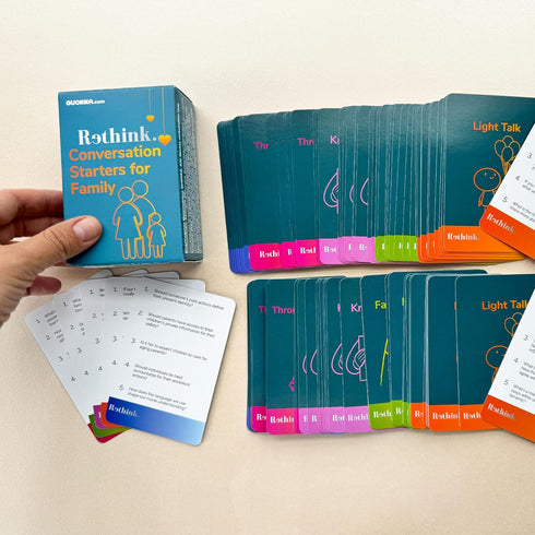 QUOKKA Conversation Family Games for Kids and Adults - 500 Questions | Do You Really Know Your Family - Fun Talking Board Game for Family Night...
