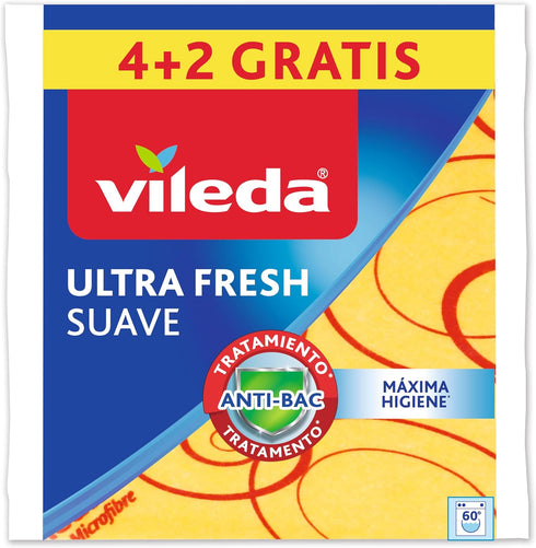 Vileda 142010 Soft Cloths, 30% Microfibre, Pack of 4 Plus 2 Free...