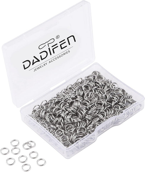 600pcs 304 Stainless-Steel Jump Rings for Jewelry Making Supplies - Silver Open Rings 21Gauge 6mm Boxed Jewelry Findings for DIY Bracelet Earrings...
