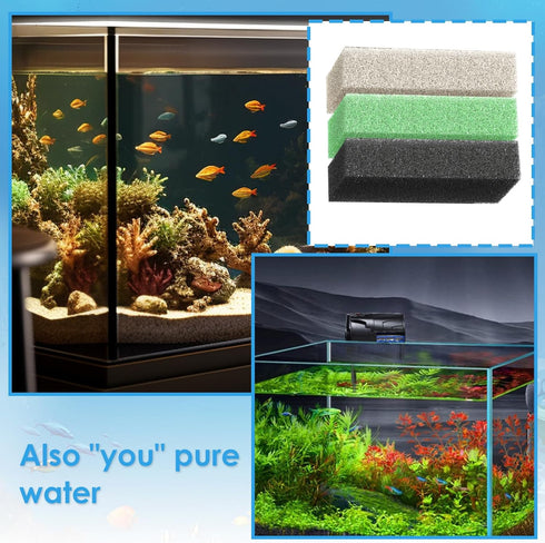 18 Count Ammonia Reducer Filter Pads for Aqueon Fish Tank Filter Pads for Aquarium Replacement Filter Cartridges (Small)...