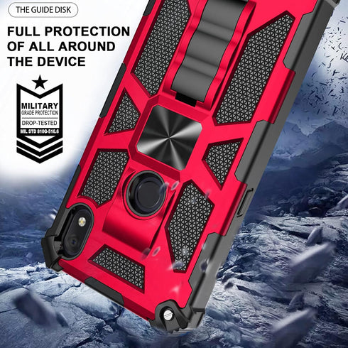 Ailiber Alcatel Axel(5004R) Phone Case, Compatible with Cricket Alcatel Lumos(DALN5023), Rugged Case with Kickstand, Magnetic Mount, Red...