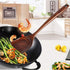 FJNATINH Wooden Wok Spatula Ladle Tool Set, 14-inch Long Handle Teak Wok Spatula...