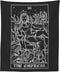 The Empress Tarot Card Tapestry (Black & White) - Female Vampire - Gothic Halloween Home Decor Wall Hanging (60" x 50")...