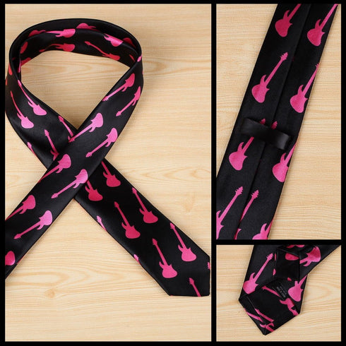 Dan Smith Blue Violet,Black,White,Deep Pink,Glodenrod Men Skinny Ties Multi-Color Skinny Necktie Satin Retro Vine DANF0019 Floral Print...