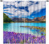 ANHOPE Floral Curtains Nature Landscape Theme Window Drapes with Lavender Flower Lake Mountain Scenery Scene Print Pattern Rod Pocket Curtains for...