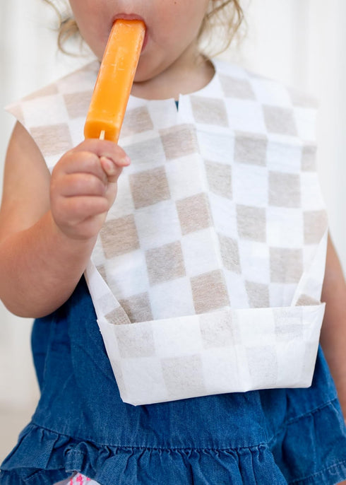 Disposable Baby Bibs for Baby & Toddlers, 25 Pack, Restaurant Baby Bib, Toddler Baby Bibs for Dining Table, Travel, and Restaurants...