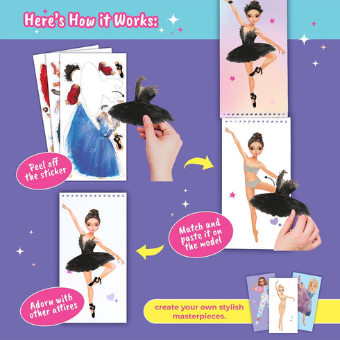 Sticker Dress Up Dancers | Sticker Activity Book for Kids | Learn Girls Fashion Design, Dancer Poses | with Sticker and Guide | for Kids 5 and up ...