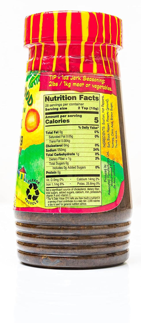 Walkerswood Traditional Jamaican Jerk Seasoning, Hot & Spicy, 10 oz...