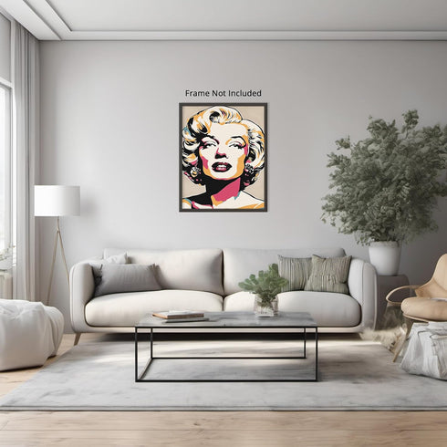 Posterizer 1 pcs- Marilyn Monroe inspired-pop art chic theme-Famous Figures Art Collection-Art in Pop Style- Living Room Bedroom Decor- unframed w...