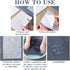 Hahafelt 12pcs Sashiko Embroidery Pattern Stabilizers Water Soluble Embroidery Transfer Patterns Stencils Stick and Stitch Embroidery Designs Sash...