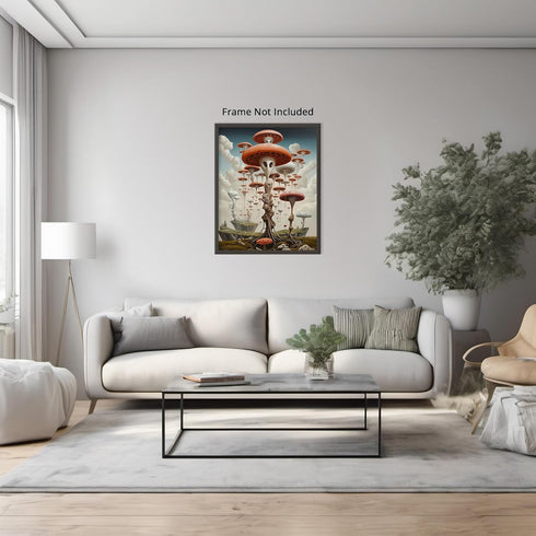 Posterizer 1 pcs-scray alien mushroom creatures-Abstract & Modern Art-Fantasy & Fiction Art-Gift for Art Lovers-Decor for Home & Office- UNFRAMED ...
