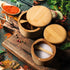 Natural bamboo Salt and Pepper Bowl, Bamboo Salt Cellar and Spices Storage Box With Built-in Spoon and Magnetic Swivel Lid (Single Compartment)...