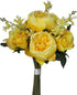 Admired By Nature 9 Stem Artficial Flowers English Rose Rose Bud Spring Wedding Bouquet for Bride Bridesmaid, Centerpieces Floral Arrangement Home...