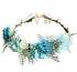 Vivivalue Fairy Flower Crown Blue Floral Headband Elf Headpiece for Women Girls Princess Wedding Bridal Shower Photo Prop Cosplay Renaissance...