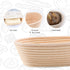 Bread Proofing Baskets Set of 2 10 inch Oval Shaped Dough Proofing Bowls w/Liners Perfect for Professional & Home Sourdough Bread Baking...