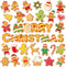36 Pieces Christmas Magnets Supplies Xmas Refrigerator Magnetic Merry Christmas Fridge Magnet Stickers Happy Holiday Decoration for Car Mailbox Lo...
