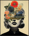 Posterizer 1 pcs-flowers and nature-vintage woman collage-Abstract & Modern Art-Retro Art-Gift for Women, Fashionistas, Designer Fashion Fans- UNF...