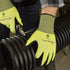 Flexzilla Pro GC160PL Cut Resistant Sandy Nitrile Dip Gloves, ANSI Level 5, Black/ZillaGreen, Large...