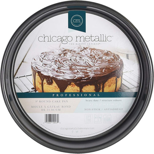 Chicago Metallic Professional Non-Stick Round Cake Pan, 9-Inch...