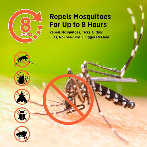 Mosquito Repellent Spray, DEET-Free Insect Repellent: Natural Essential Oil Bug Spray & Killer - 2-Pack, 4 oz Bottles - Safe for Family...