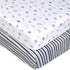 TL Care 2 Pack Fitted Mini Crib Sheet 24" x 38", Soft Breathable Neutral 100% Cotton Jersey Portable Sheet, Funny Stripe and Sport, for Boys and G...