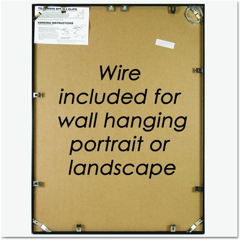 NuDell 31222 Metal Poster Frame, Plastic Face, 18 x 24, Black...