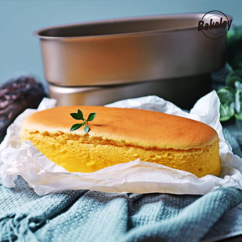 Ellipse Cheese Cake Pan, 8-Inch Non-Stick Oval Cake Bread and Meat Bakeware for Oven and Instant Pot Baking (Champagne Gold)...