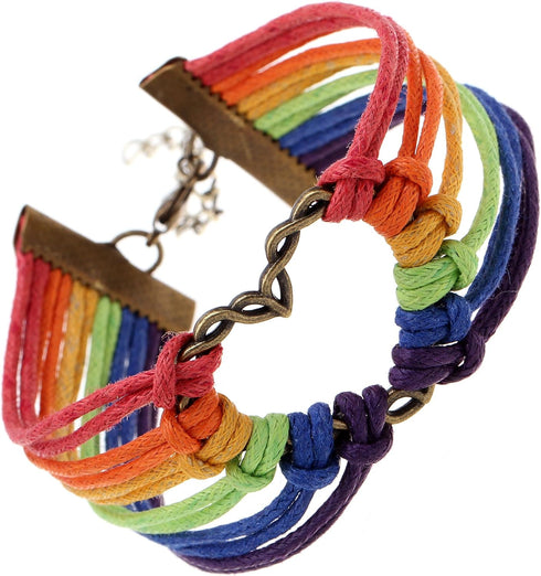 Infinity Collection LGBT Bracelet, Lesbian Pride Jewelry, Rainbow Pride Bracelet & Lesbian Gifts...