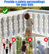 JIFTOK Baby Gate for Stairs, Banister Guard for Kids, Pets, Toys, 10ft L x 2.66 ft H, Mesh Netting Safety Net for Balcony Rail Stair, Stairway Net...