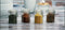 Circleware Mini Round Glass Spice Jar with Swing Top Hermetic Airtight Locking Lid, Set of 4 Kitchen Glassware Food Preserving Storage Containers ...